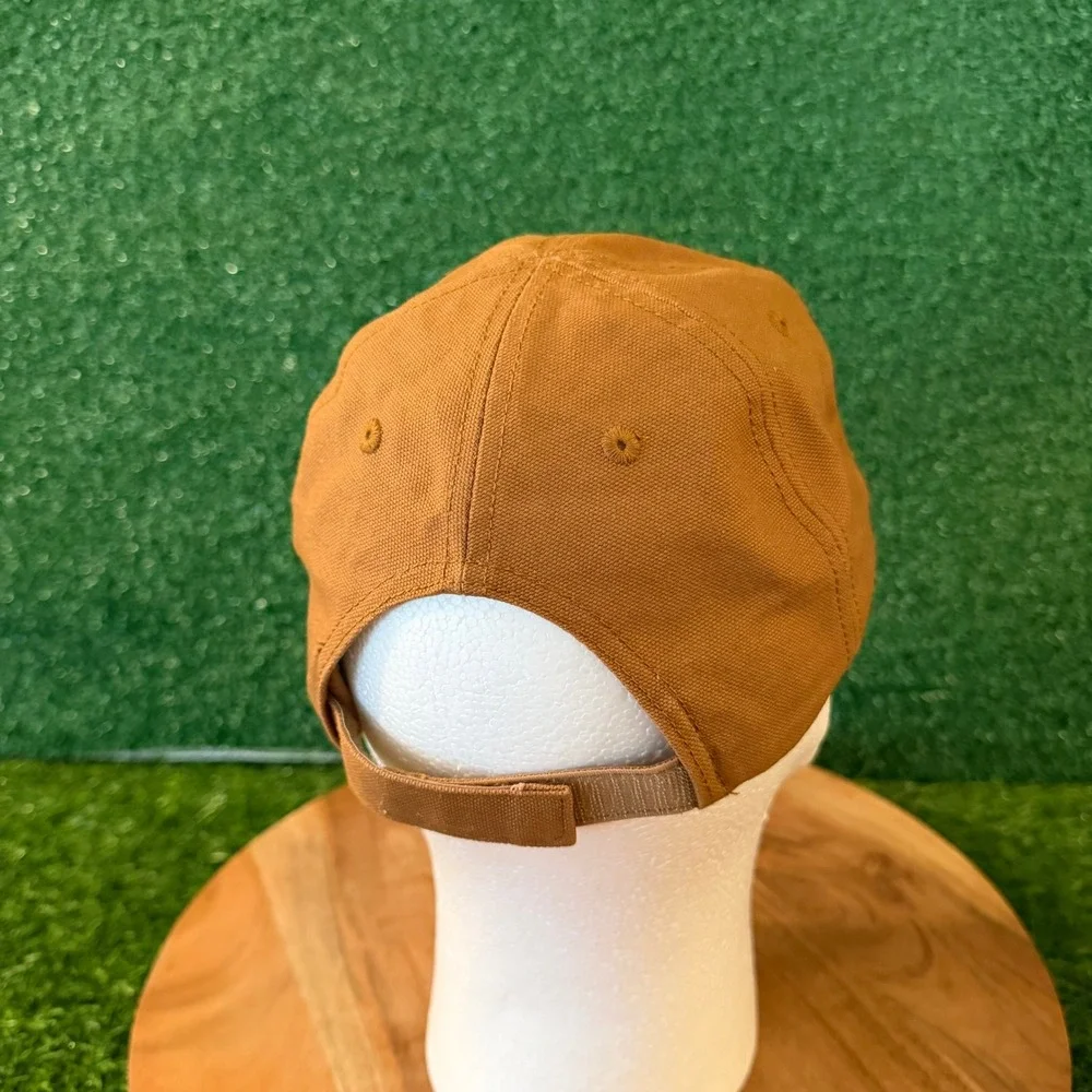 Carhartt‎ Canvas Logo Hat Kids OSFA Brown Adjustable Strap Baseball Cap